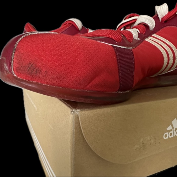 Stella McCartney Designer Red Addidas Runners Size 7 us - Picture 8 of 11